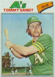 1977 Topps Baseball Cards      616     Tommy Sandt RC